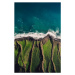 Fotografie Cliff edge and the Atlantic ocean, Abstract Aerial Art, 26.7 × 40 cm