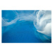 Ilustrace Blue Metallic Background with White Smoke, BanksPhotos, (40 x 26.7 cm)