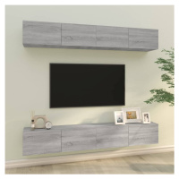 vidaXL Nástěnné TV skříňky 4 ks šedé sonoma 100 x 30 x 30 cm