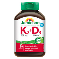 JAMIESON Vitamíny K2 120mcg a D3 1000 IU cps.30