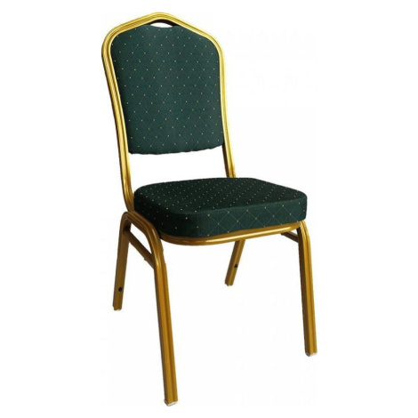Tempo Kondela Židle ZINA 3 NEW - zelená/zlatý nátěr + kupón KONDELA10 na okamžitou slevu 3% (kup