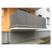 Balkonová zástěna OSLO šedá, výška 110 cm, šířka různé rozměry MyBestHome Rozměr: 110x300 cm roz
