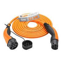 Kabel nabíjecí Helix LAPP 61798 typ 2 22kW 32A 3 fáze 5m pro elektromobily