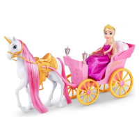 Zuru Princezna Sparkle Girlz s koněm a kočárem růžovým