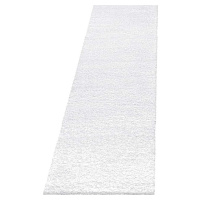 Bílý běhoun 80x250 cm Fluffy – Ayyildiz Carpets