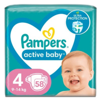 Pampers Active Baby velikost 4 plenkové kalhotky 9-14kg 58ks