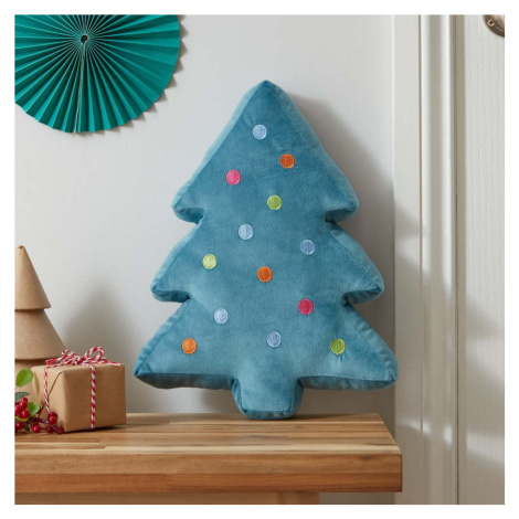 Sametový dekorační polštář s vánočním motivem 34x40 cm Christmas Tree – Catherine Lansfield