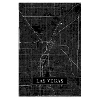 Mapa Las Vegas black, (26.7 x 40 cm)
