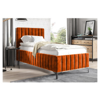 Eka Čalouněná postel INTIMA+ 90x200 cm Barva látky Trinity: (2317) Oranžová, Úložný prostor: Bez