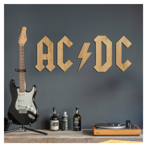 Dřevěné logo - Nápis na zeď - AC/DC DUBLEZ