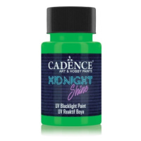 Svítící UV barva na textil Cadence Midnight Shine, 50 ml - green, zelená Aladine