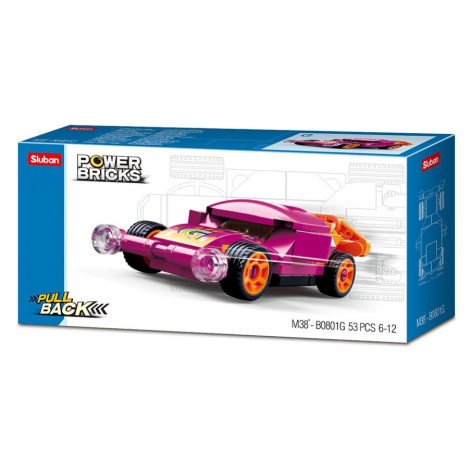 Sluban Power Bricks  M38-B0801G  natahovací autíčko fialové