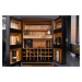 LuxD Designová barová skříňka Venetia 140 cm černé mango