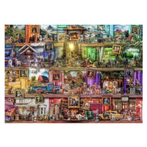 RAVENSBURGER Puzzle Psí knihovna 1000 dílků 161191