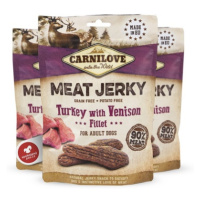 Carnilove Jerky Snack krůtí & jelení filé 100 g