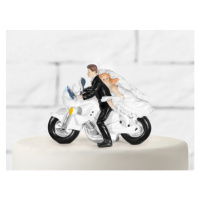 Paris Dekorace Svatební figurky ženich a nevěsta na motorce