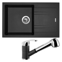 SINKS LINEA 780 N Metalblack + SINKS LEGENDA S GR