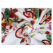 Bílá vánoční mikroplyšová deka SANTA NA KOLE, 180x200 cm