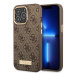 Guess GUHMP14LU4GPRW iPhone 14 Pro 6,1 hnědá/brown hard case 4G Logo Pla