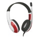 Defender Warhead G-120, herní sluchátka s mikrofonem, ovládání hlasitosti, bílo-červená, 2x 3.5 