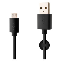 FIXED nabíjecí a datový kabel USB-A - microUSB, 1m, černá - FIXD-UM-BK