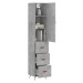 vidaXL Skříň highboard betonově šedá 34,5x34x180 cm kompozitní dřevo