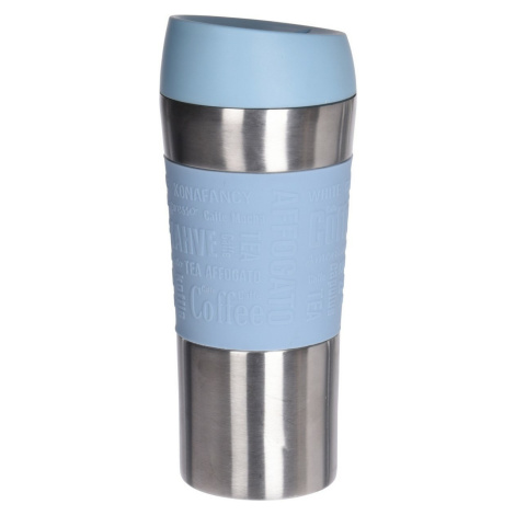 Cestovní termo hrnek Tronto, 350 ml, modrá, nerez, 8 x 20 cm