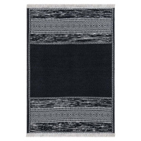 Černo-bílý bavlněný koberec Oyo home Duo, 120 x 180 cm