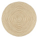 Ručně vyrobený koberec z juty spirálový design bílý 150 cm