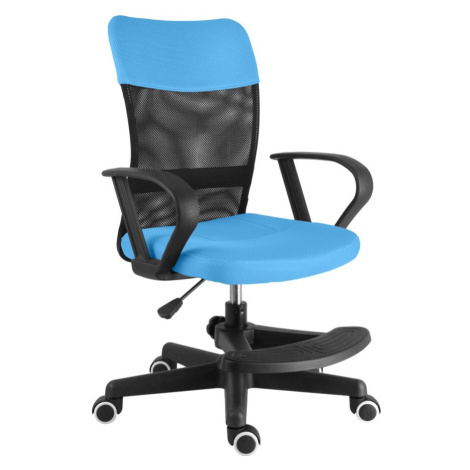 Dětská židle na kolečkách TIMMY II s podnožkou — látka, více barev světle modrá
