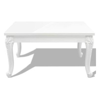 Konferenční stolek 80x80x42 cm vysoký lesk bílý