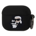 Karl Lagerfeld 3D Logo NFT Karl and Choupette Silikonové Pouzdro pro AirPods 3 Black