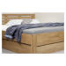 Zvýšená postel s úložným prostorem MICHALIS, masiv buk