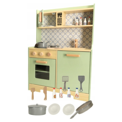 Kuchyně pro děti Krásná dřevěná Retro Mint Vařič hraček domácí spotřebiče