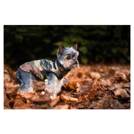 Vsepropejska Knox obleček pro psa na zip Barva: Zelená, Délka zad (cm): 23, Obvod hrudníku: 28 -