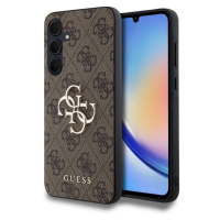 Guess PU 4G Metal Logo kryt pro Samsung Galaxy A35 5G hnědý