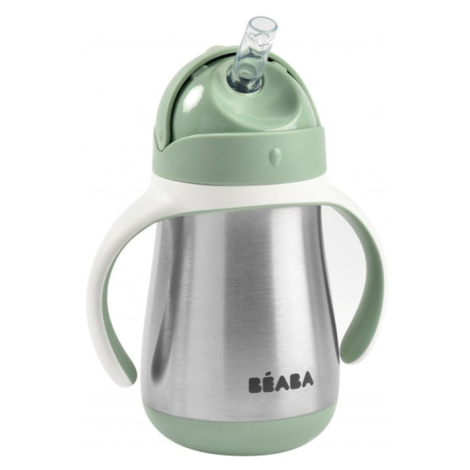 Beaba Hrnek termoizolační s brčkem nerez 250ml Sage Green