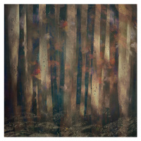 Ilustrace Forest abstract, Nel Talen, 40 × 40 cm