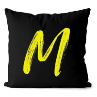 Impar písmeno M, barva iniciály žlutá