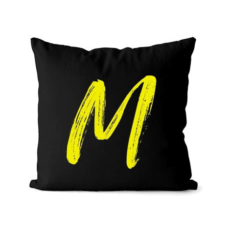 Impar písmeno M, barva iniciály žlutá