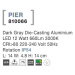 NOVA LUCE venkovní nástěnné svítidlo PIER tmavě šedý hliník akrylový difuzor LED 12W 3000K 220-2