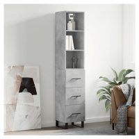 vidaXL Skříň highboard betonově šedá 34,5x34x180 cm kompozitní dřevo