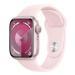 Apple Watch Series 9 41mm Růžový hliník se světle růžovým sportovním řemínkem S/M