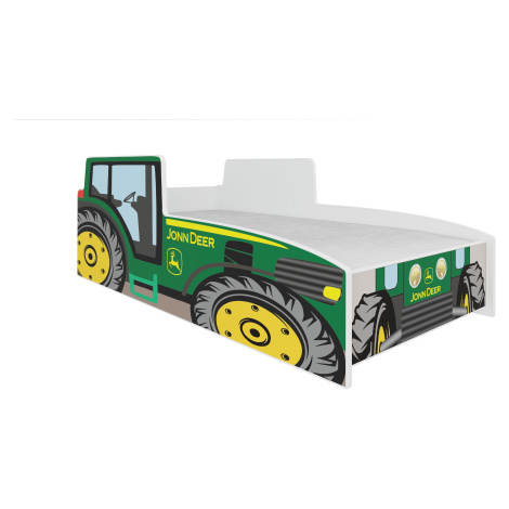 Dětská postel - Traktor Barva korpusu: Zelená, Rozměr: 140 x 70 cm