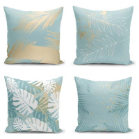 Sada 4 povlaků na polštáře Minimalist Cushion Covers Lagoon, 55 x 55 cm