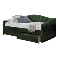 Čalouněná postel Belle 90x200, zelená, bez matrace