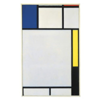 Obrazová reprodukce Composition with blue, Mondrian, Piet, 26.7x40 cm