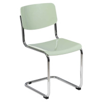 Světle zelené jídelní židle v sadě 4 ks Chrome – Ixia