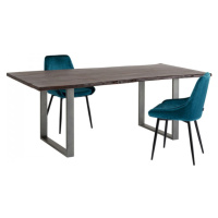 KARE Design Stůl Harmony Walnut 200×100 cm - surová ocel