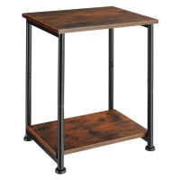 tectake 404666 odkládací stolek yonkers 38,5x30x51,5cm - Industriální dřevo tmavé, rustikální - 